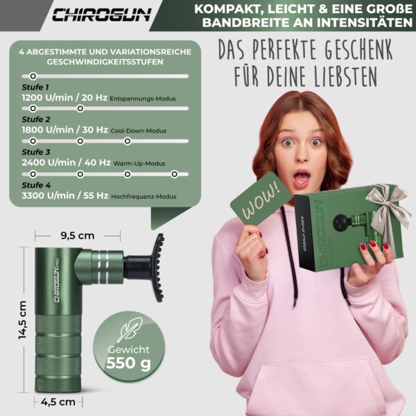 ChiroGun Mini Pro Geschwindigkeiten Grün